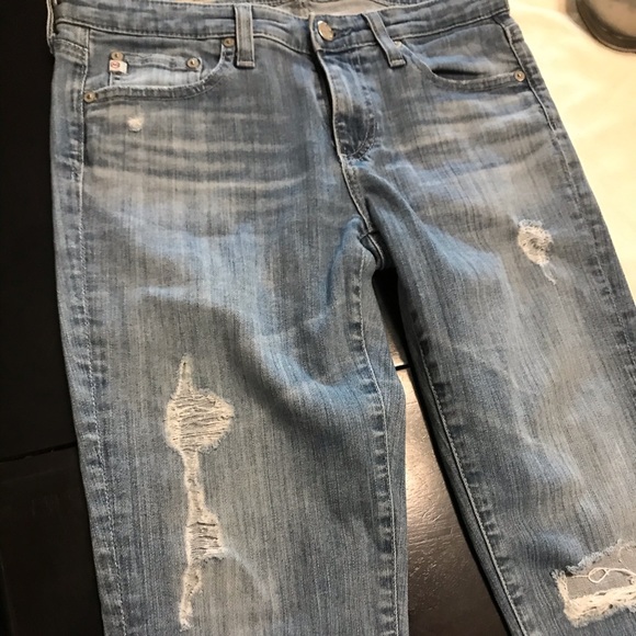 AG Adriano Goldschmied jeans 26r 26 distress STEVIE ANKLE slim straight - Picture 5 of 12